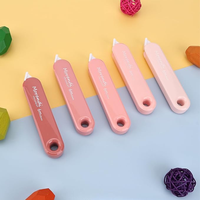 5-Piece Correction Tapes, Aesthetic Cute White Pull Out Tape, Quick Dry - Image 5