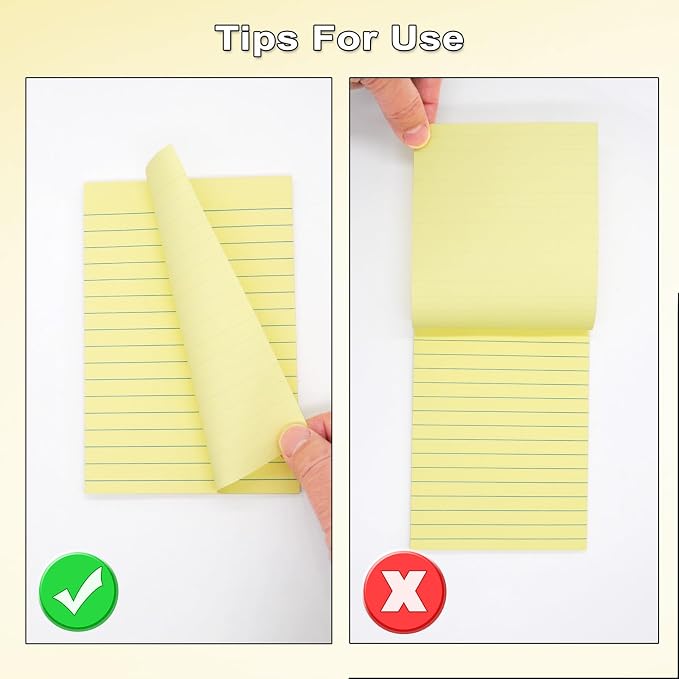 9 Pack Lined Sticky Notes 4x6 in Post, Strong Adhesive, Self-Stick Pads - Image 6