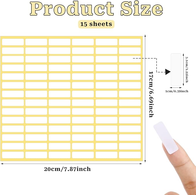 1260 Pcs Matte White Labels Stickers Small Blank Labels Removable Sticky Price - Image 2