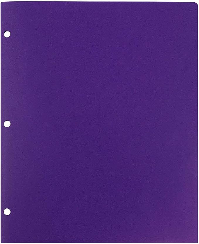 JAM PAPER Heavy Duty Plastic 3 Hole Punch Pocket Folders - Image 9
