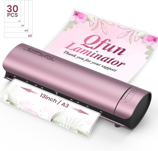 Laminator Machine Thermal Laminating Machine with Sheets 11x17 Personal Laminator for Teachers, 13 Inch Lamination Machine 60S Warm Up Office Presentation laminators, A3 Portable Paper Laminate Kit-DeskLoop Office