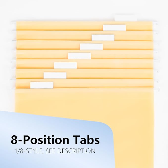 Plastic Hanging File Folders, 24 Pack Manila Hanging Folders，Letter Size - Image 4