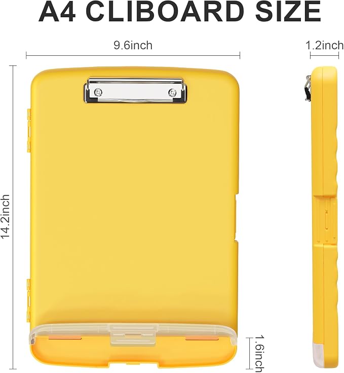 Plastic Clipboard with Storage, 8.5 x 11 Storage Organization Box Side-Opening - Image 2