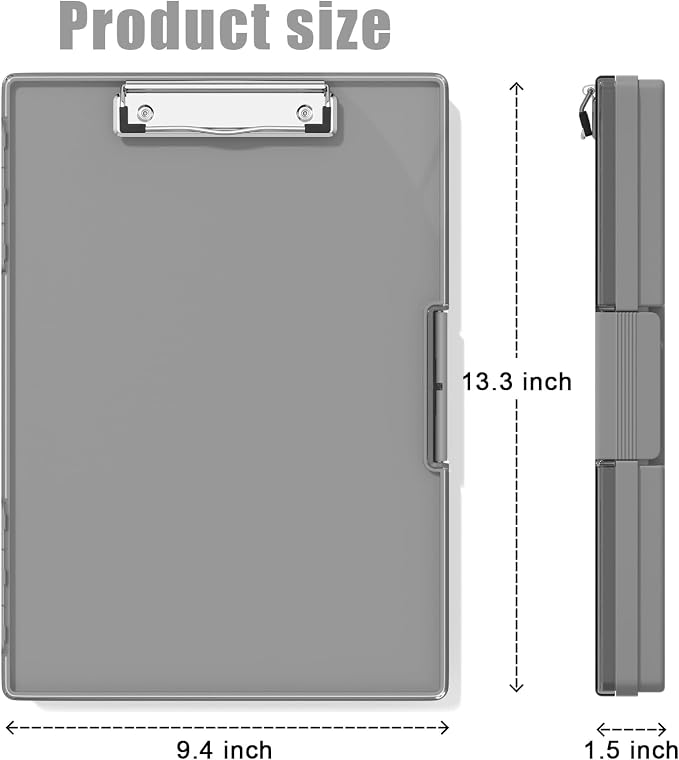 Hongri Clipboard with Storage, Heavy Duty with Dual Compartment, Dry Erase - Image 2