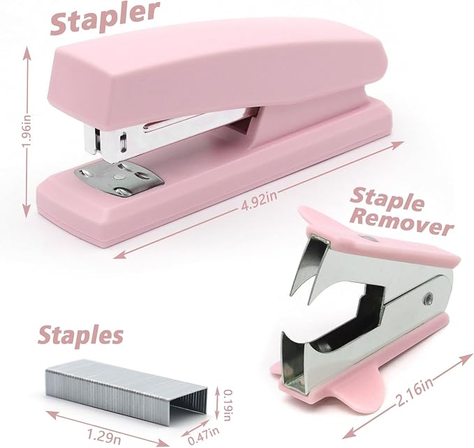 Pink Office Stapler, 25 Sheet Capacity - Image 2