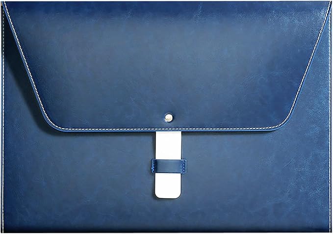 PU Leather A4 File Folder Large Document Holder Waterproof Envelope Folder Case by yufocusqc
