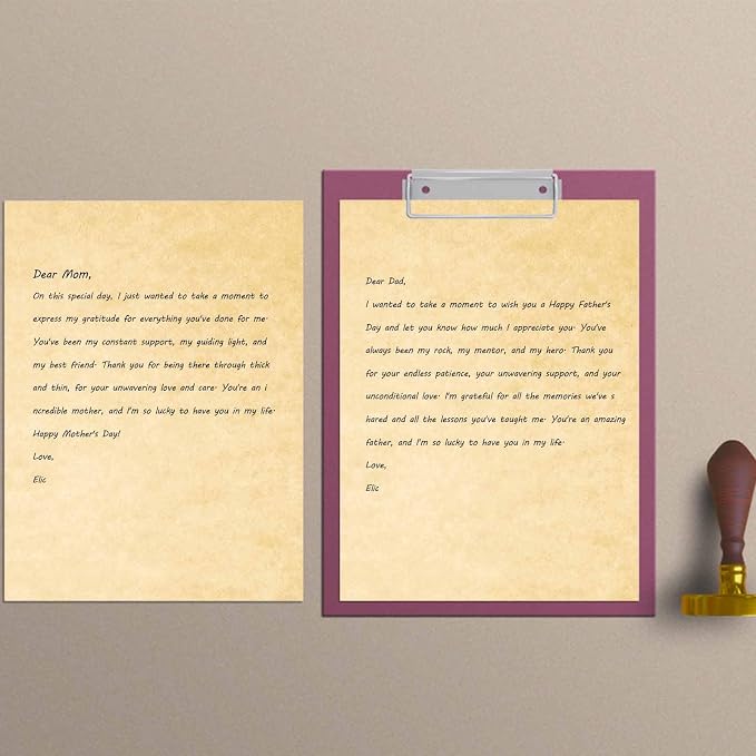 50 Thicker Stationery Vintage Antique Design Printing/Writing Papers 8.5 x 11 in - Image 2