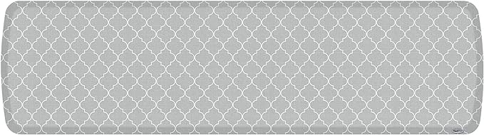 GelPro Elite Premier Anti-Fatigue Kitchen Comfort Floor Mat, 20x72, Trellis Grey Haze Stain Resistant Surface with Therapeutic Gel and Energy-Return Foam for Health & Wellness-DeskLoop Office