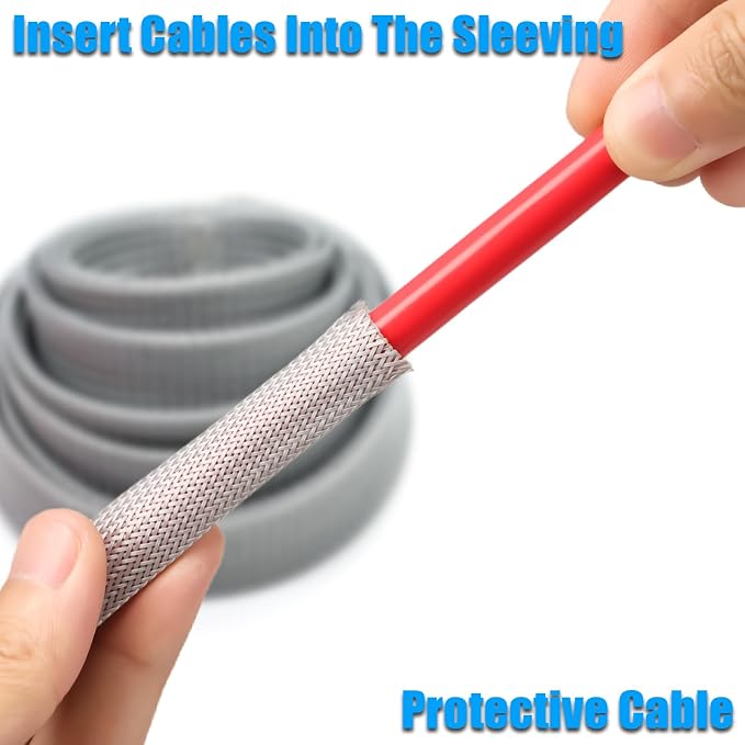 25ft PET Expandable Braided Cable Sleeve 1/3inch Pet Braided Cable Sleeve - Image 4