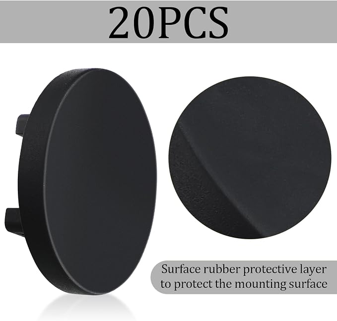 Yookeer 20 Pcs Magnetic Zip Tie Mount Base Black Magnetic Cable Clips Wire - Image 3