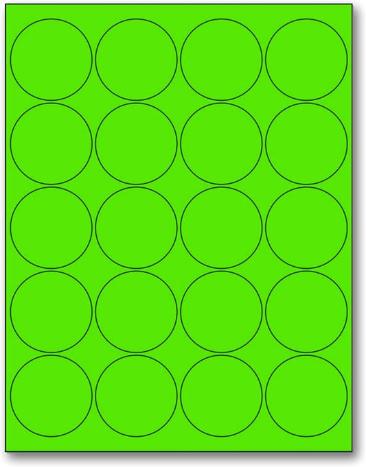 NextDayLabels - 8-1/2 x 11 Neon Color High Light Fluorescent Labels by NextDayLabels