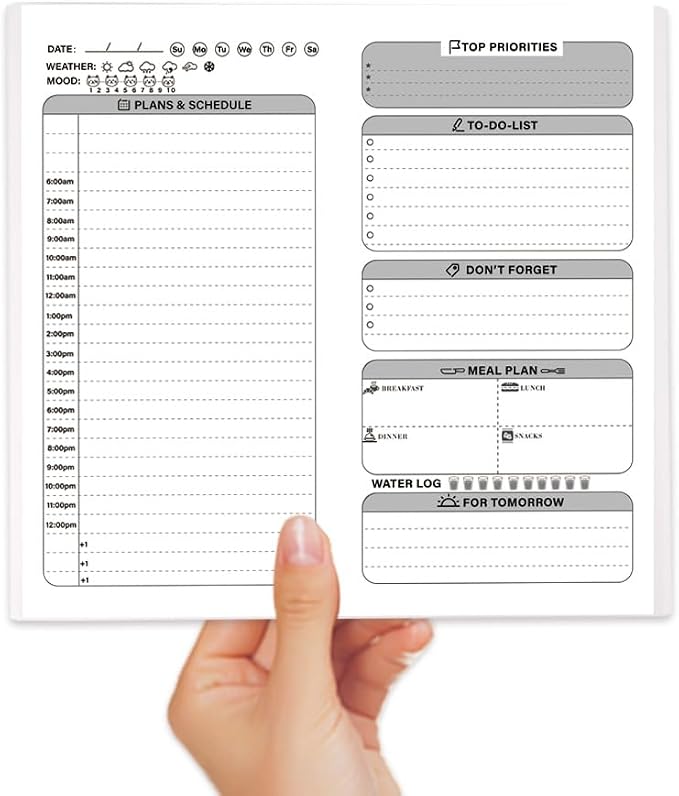Travelers Notebook Inserts, Undated Daily Planner, Hourly Schedule Appointment by Bestartsuppliesforyou