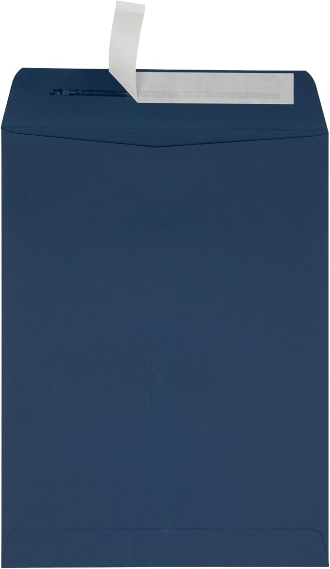 LUXPaper 9 x 12 Open End Envelopes | Peel & Press | Navy Blue | 80lb. Text | 50 by LUXPaper