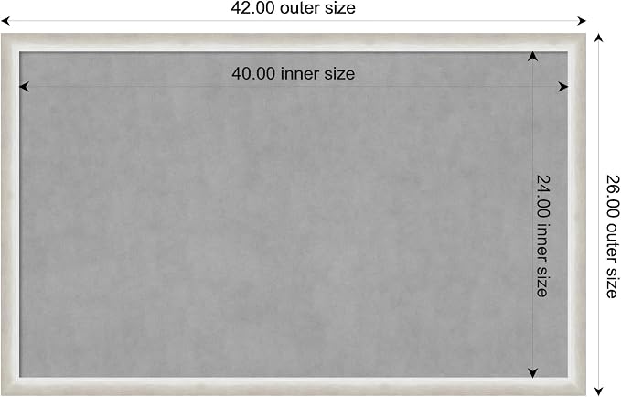 Amanti Art Silver Framed Magnetic Board 26x42 Large Vision Board - Image 4