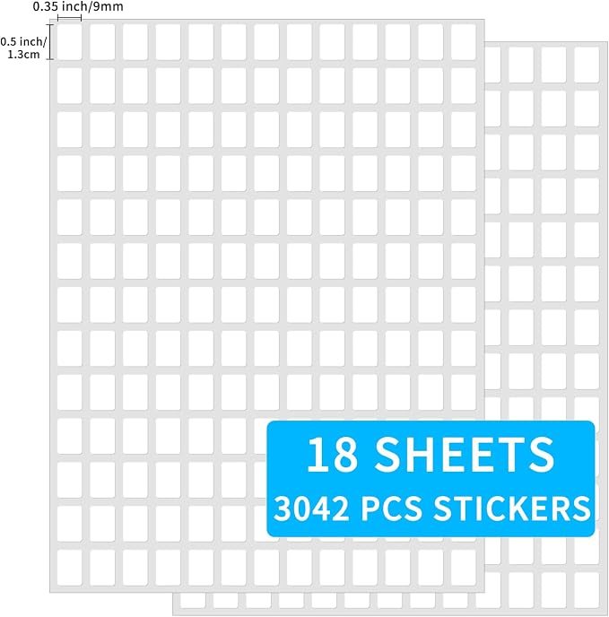 3040 Pcs Matte Small White Labels Stickers Blank Labels Removable Price Tags - Image 3