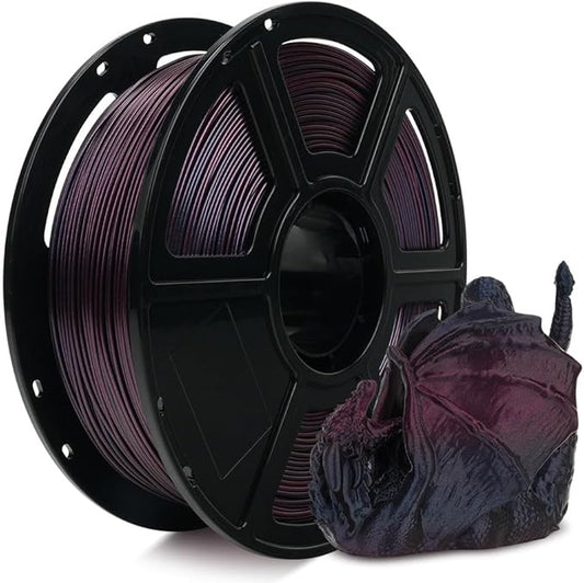 FLASHFORGE Chameleon Gradient Rapid PLA Filament Burnt Titanium & Abyssal Rede, High Flow Speedy Filament 1.75mm Max 500mm/s Fast Printing, Displays Shimmering Effects from Various Angles and Light-DeskLoop Office