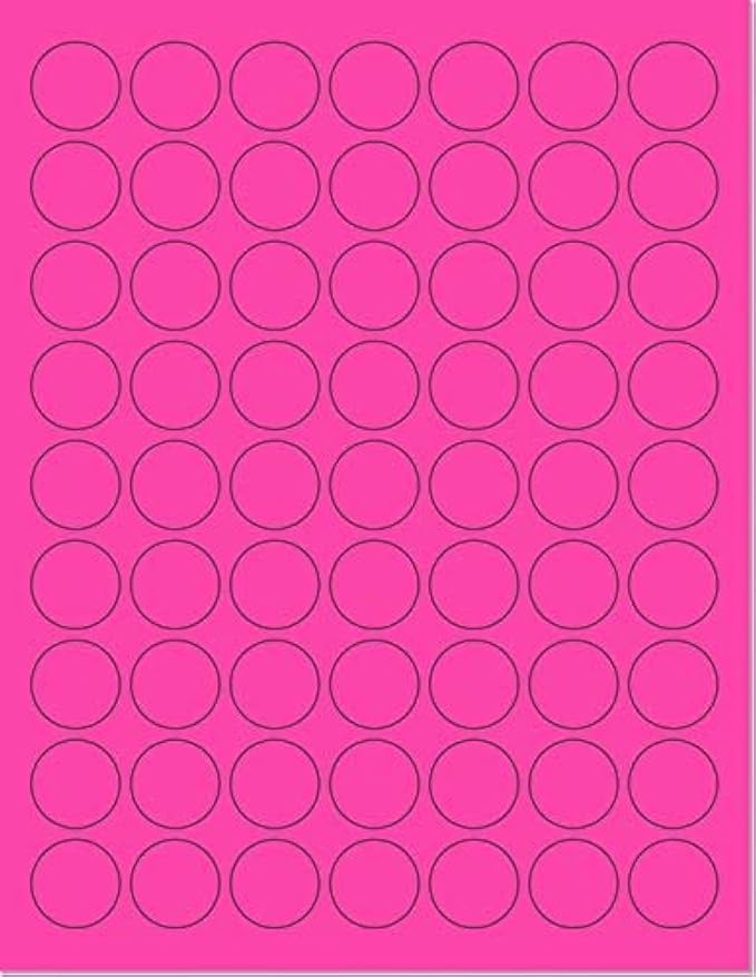 Pack of 50 Sheets, 8-1/2 x 11" Fluorescent Labels by NextDayLabels