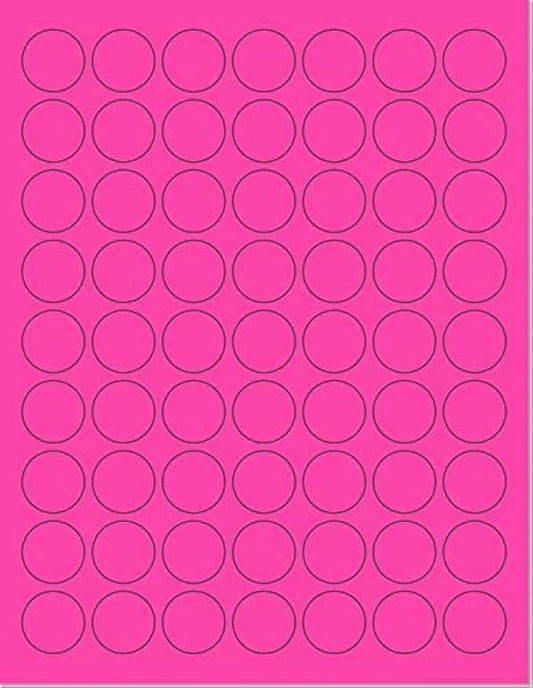 Pack of 50 Sheets, 8-1/2 x 11" Fluorescent Labels by NextDayLabels