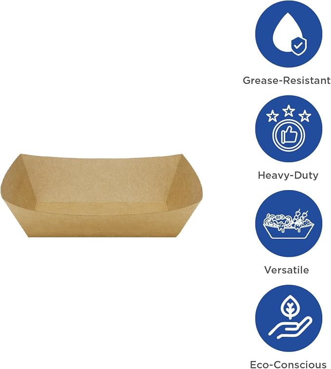 Karat [3 lbs - 500 Pack Kraft Paper Food Serving Tray - Image 3