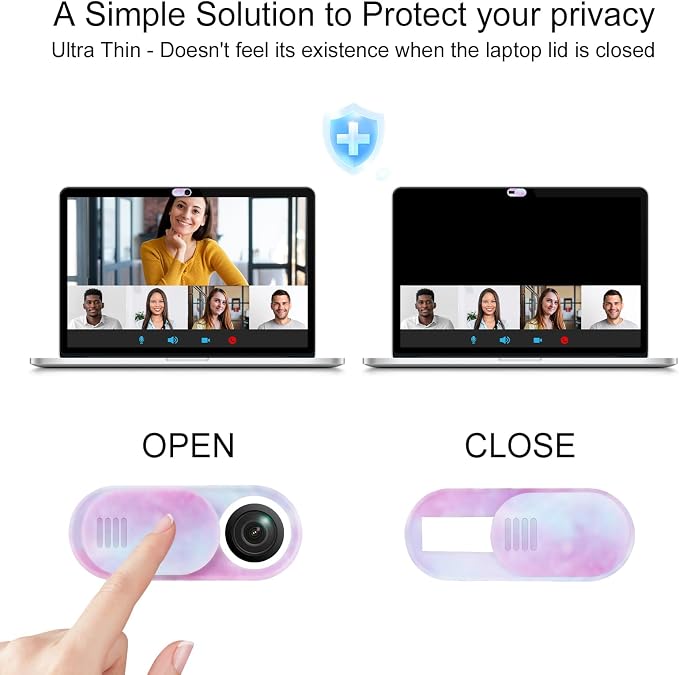 Webcam Cover Slide 6 Packs, Ultra Thin Camera Privacy Protector fit - Image 2