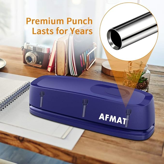 AFMAT Electric 3 Hole Punch, 20-Sheet 3 Hole Puncher - Image 4