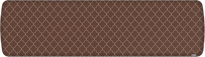GelPro Trellis Walnut Elite Premier Anti-Fatigue Kitchen Comfort Floor Mat, 20x72 Stain Resistant Surface with Therapeutic Gel and Energy-return Foam for Health and Wellness, 20" x 72"-DeskLoop Office