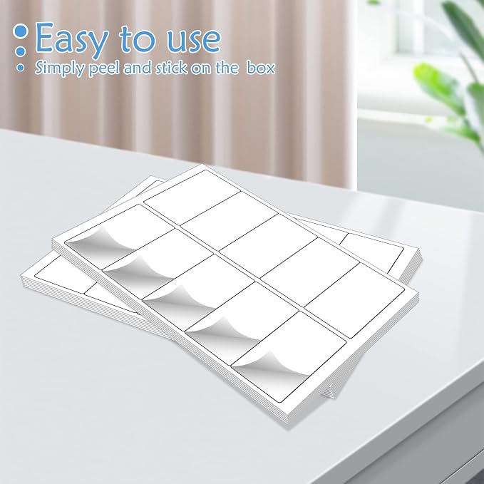 2” x 4” Shipping Mailing Labels, BESTIKER Printable White Sticker Label - Image 4
