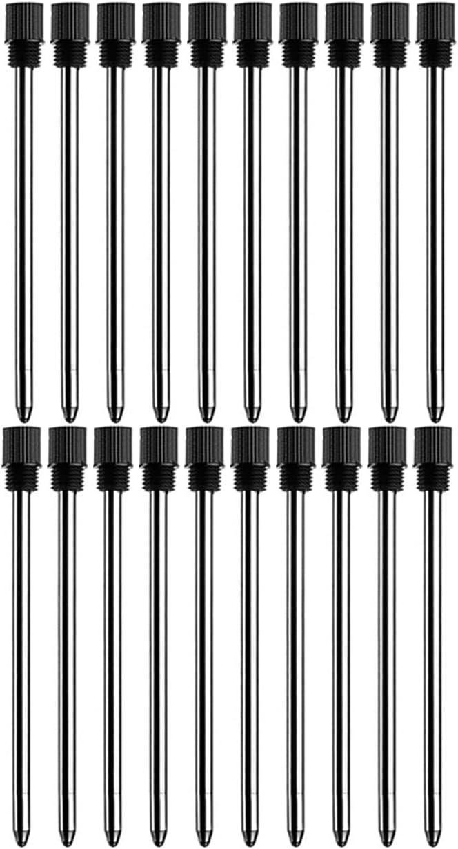PASISIBICK 2.75'' Black Ink Crystal Pen Refills, Standard D1 Ballpoint Pen by PASISIBICK