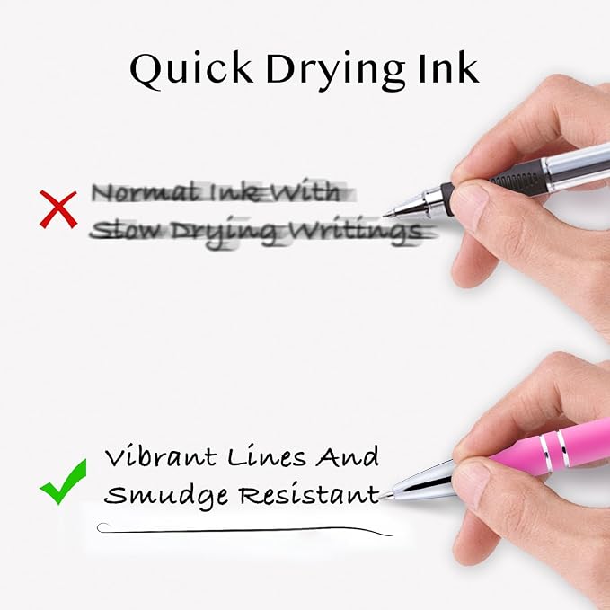 LINFANC 12 Pack Pink Ballpoint Pen - Image 5