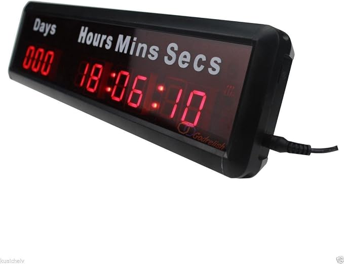 1-inch 9Digits LED Event Timer Countdown/up Clock - Image 2