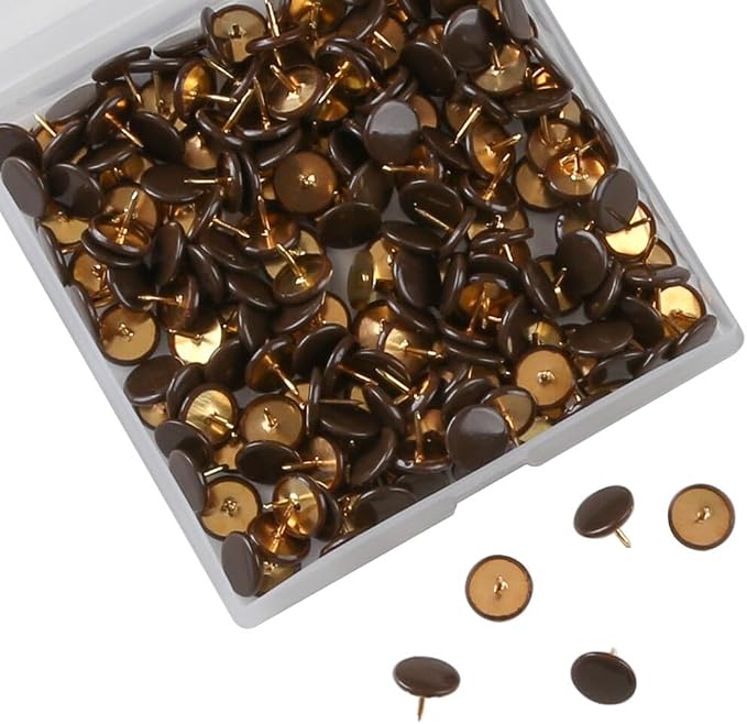 200PCS Thumb Tacks Flat Push Pins Wall Tacks Round Head Thumbtack by KAKULO