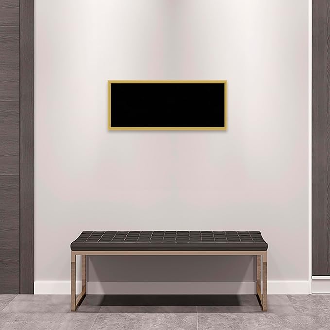 Amanti Art Black Cork Board for Wall, 13x31 Vision Board with Gold Wood Frame, Medium Corkboard Office Decor for Home Organization, Modern Contemporary Corkboard Pinboard to display items for home-DeskLoop Office