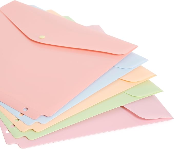 U Brands Binder Pocket, 5 Pack Super Heavyweight Poly Binder Document Holder - Image 3