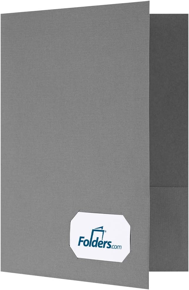 LUXPaper 9" x 12" Presentation Folders | Two Pocket | Front Cover Card Slits | by LUXPaper