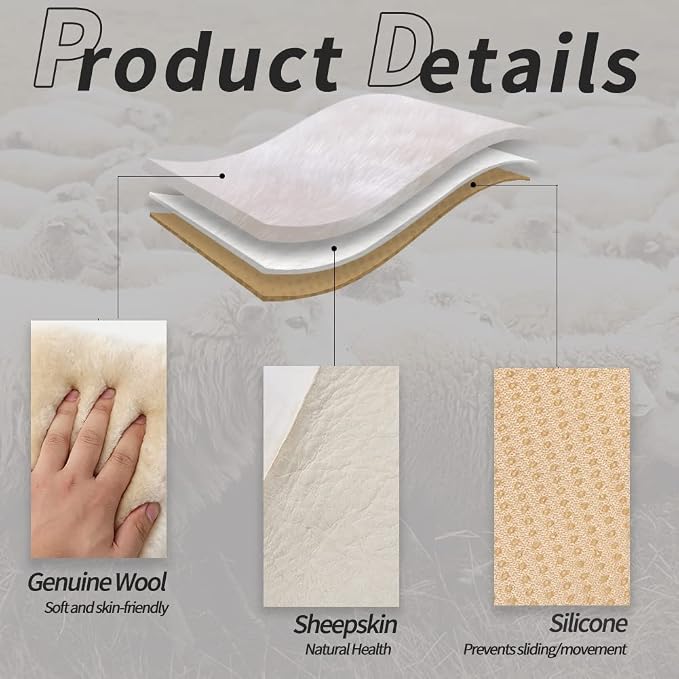 LLB Sheepskin Shearling Chair Cushions and Dining Room Chair Pads - Image 4