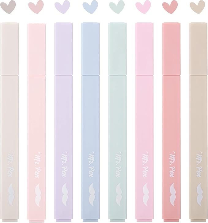 Mr. Pen- Aesthetic Highlighters No Bleed, 8 Pack, Muted Pastel Color | Chisel - Image 6