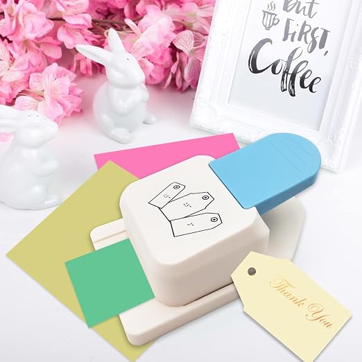3 in 1 Craft Tag Punch Gift Tag Paper Punch，Paper Craft Tag Punch 1.5" 2" 2.5" - Image 4