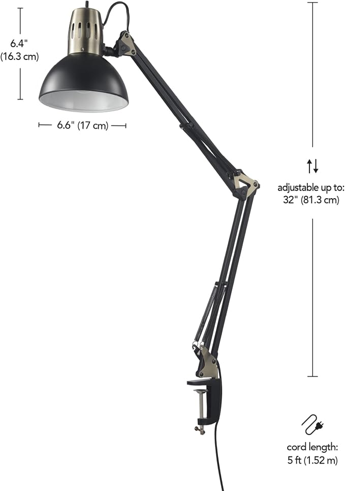 Globe Electric 62000009 32" Multi-Joint Desk Lamp - Image 9