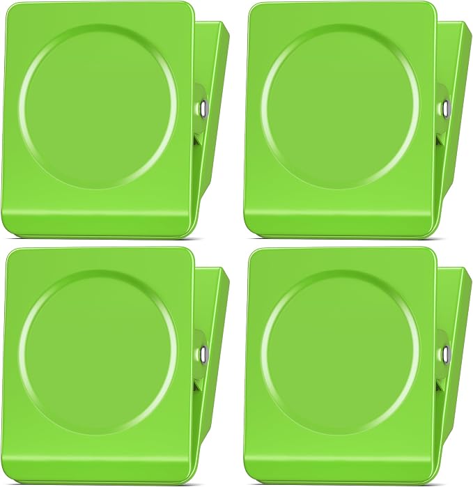 FINDMAG Extra Strong Magnetic Clips Heavy Duty, 4 Pack Super Large Magnetic by FINDMAG