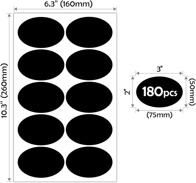 JIEHENG 180Pcs Chalkboard Labels - Image 3