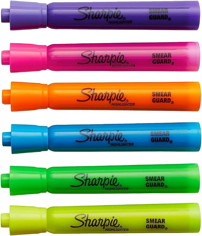 Sharpie Tank Highlighters, Fluorescent And Pastel Highlighters, Chisel Tip - Image 4