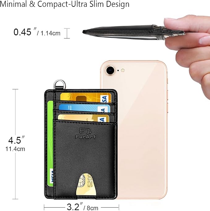 FurArt Slim Minimalist Wallet RFID Credit Card Holder - Image 7