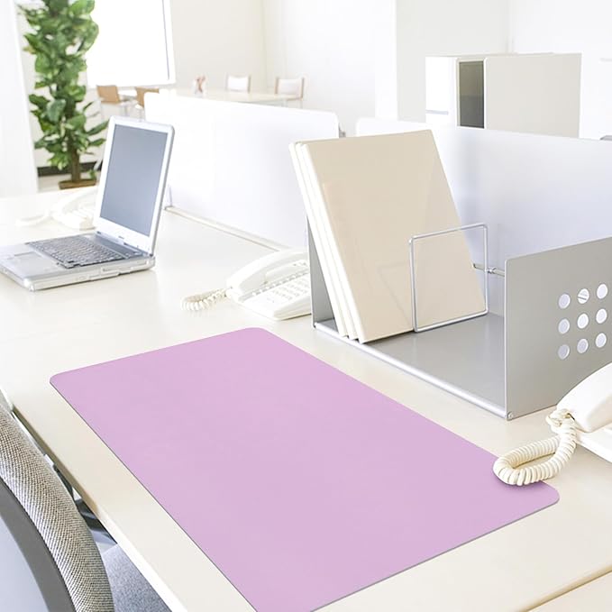 Non-Slip Desk Pad Mat, Leather Purple Desk Mat - Image 8