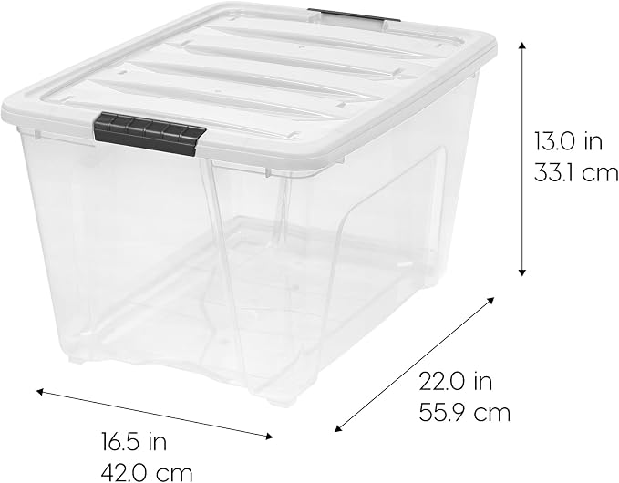 IRIS USA 12-Pack 54 Quart Stackable Storage Bins - Image 5
