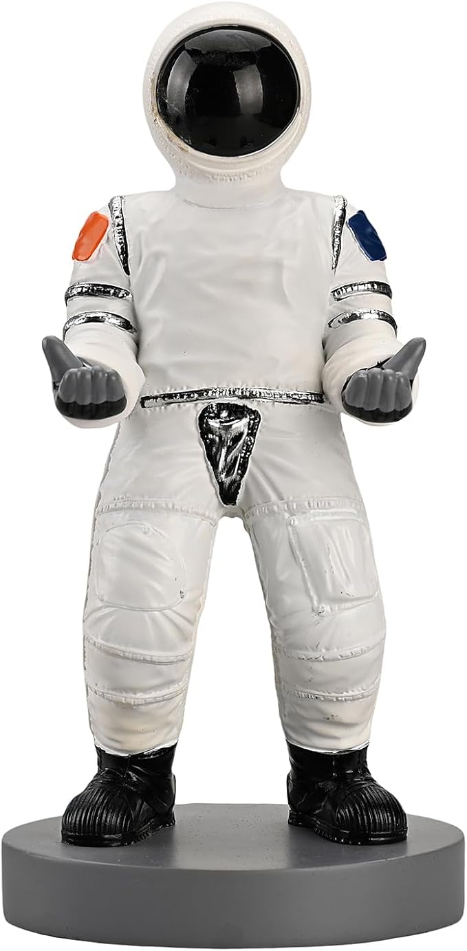 Astronaut Mobile Phone & Pen Holder, Device Stand, Desk Organizer Decorative Pencil Holder (White&Black)-DeskLoop Office