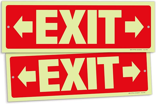 iSYFIX Exit Signs with Directional Right & Left Arrow by iSYFIXPREMIUMSIGNS