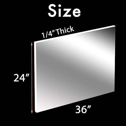 CALPALMY 24 x 36 Clear Acrylic Sheet Plexiglass 1/4” Thick; Use - Image 2