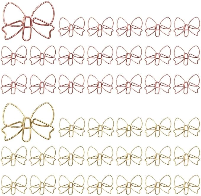 OWLFAVO Bowknot Shape 40pcs Paper Clips by OWLFAVO
