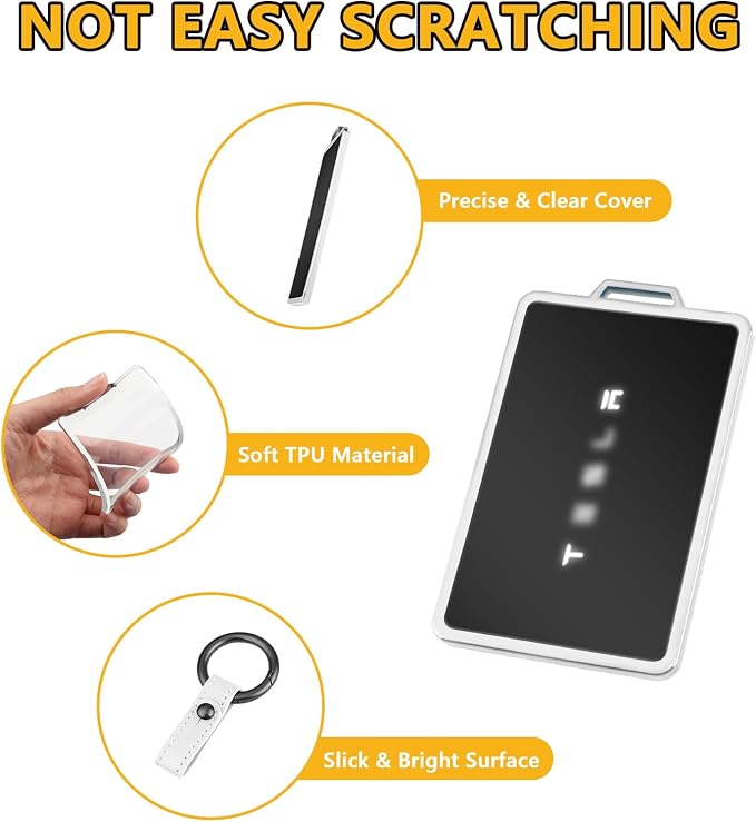 FT FUNTOR for Tesla Transparent Key Card Holder, TPU Card Case Protector - Image 3