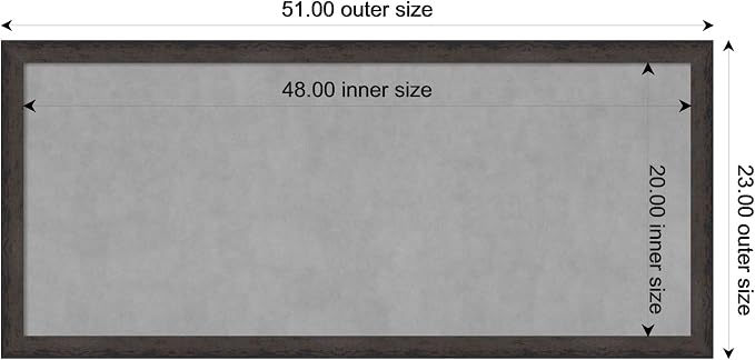 Amanti Art Black Framed Magnetic Board 23x51 Oversize Vision Board - Image 3